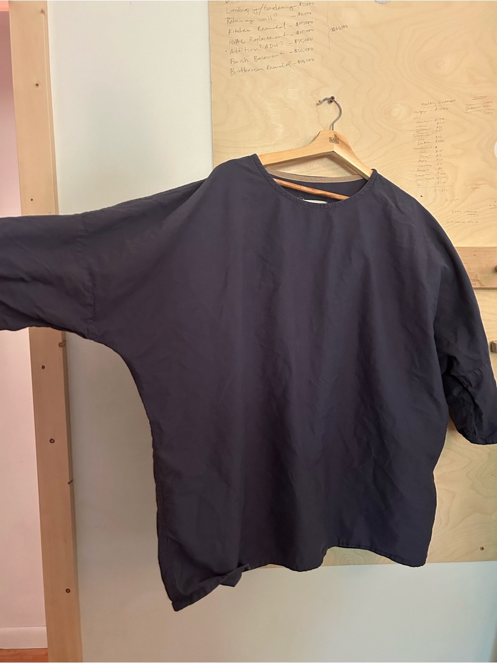 Jamie and the Jones boxy cotton poplin drop sleeve top XL